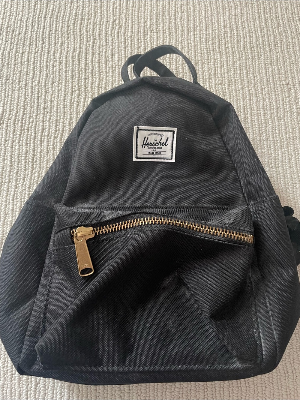 Herschel Supply Company Black Backpack with Gold Zipper